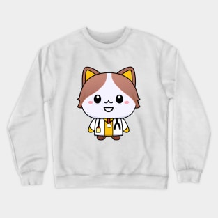 Kawaii Cat Doctor, Cute, Fun and on Call 24/7 Crewneck Sweatshirt